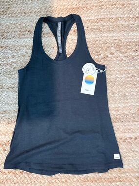 Vuori Black / Blue Heather Racerback Tank